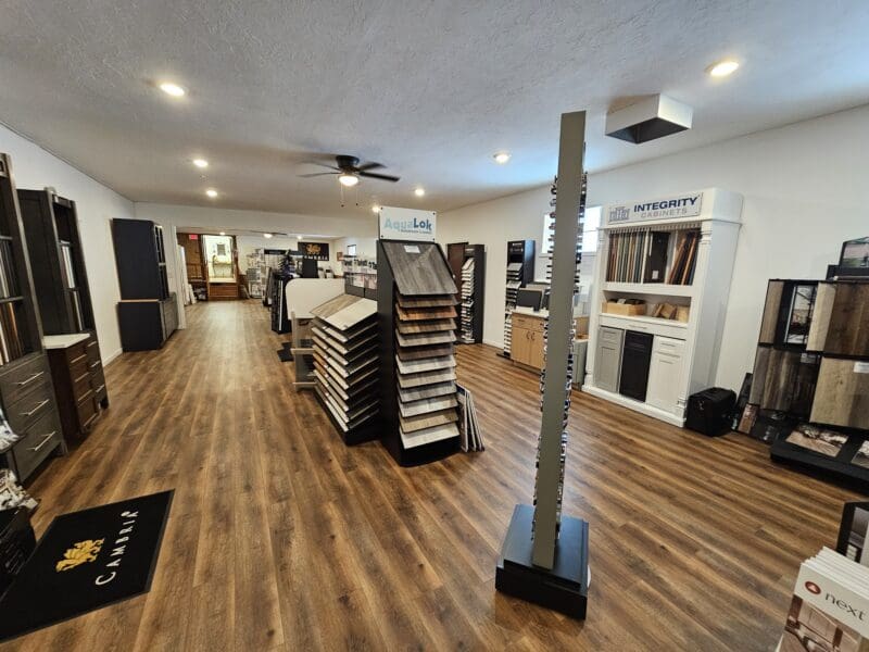 Our home building / remodeling showroom displays the finest in materials and accessories for your next construction or renovation project