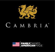 Cambria® logo – family-owned, american-made
