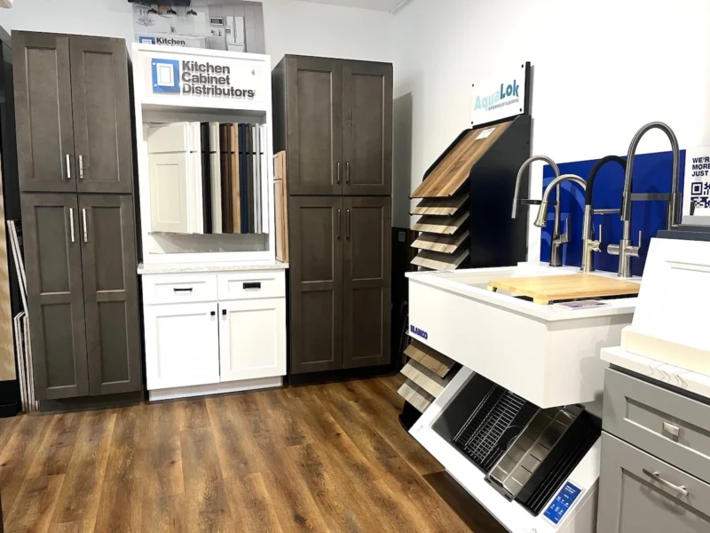 Kitchen cabinets, flooring, fixtures and plumbing