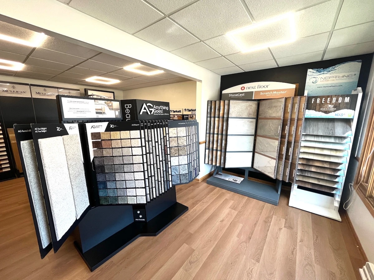 Hardwood flooring, tile and carpet, all under the same roof and ready to browse